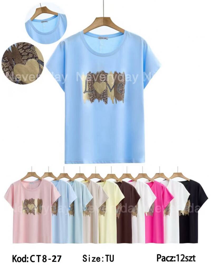 Bluzki damskie  Roz Standard, Mix Kolor Paczka 12 szt